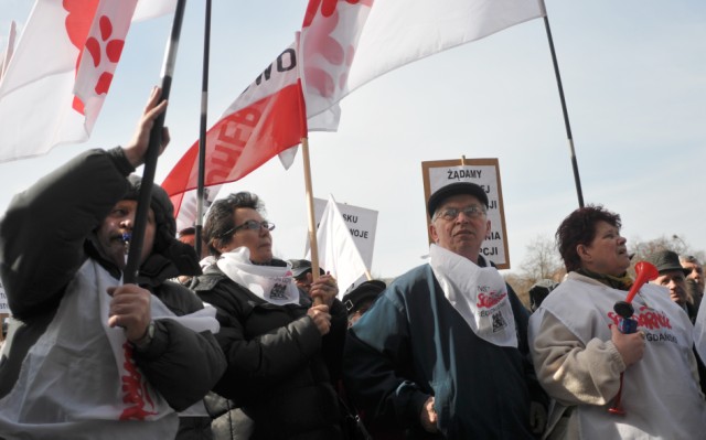 Protest Sekcji Emerytów i Rencistów NSZZ „Solidarność”