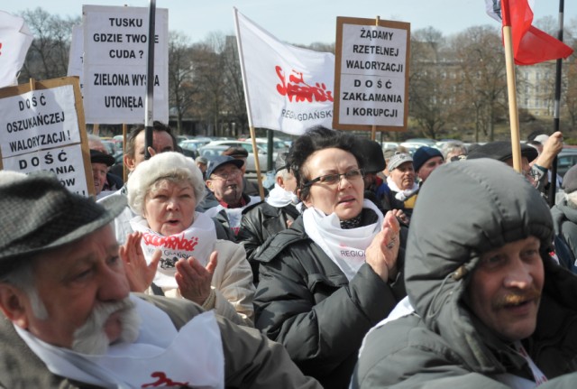 Protest Sekcji Emerytów i Rencistów NSZZ „Solidarność”