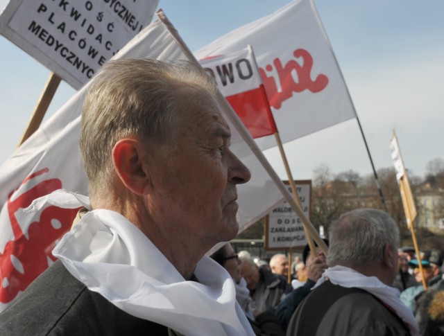 Protest Sekcji Emerytów i Rencistów NSZZ „Solidarność”