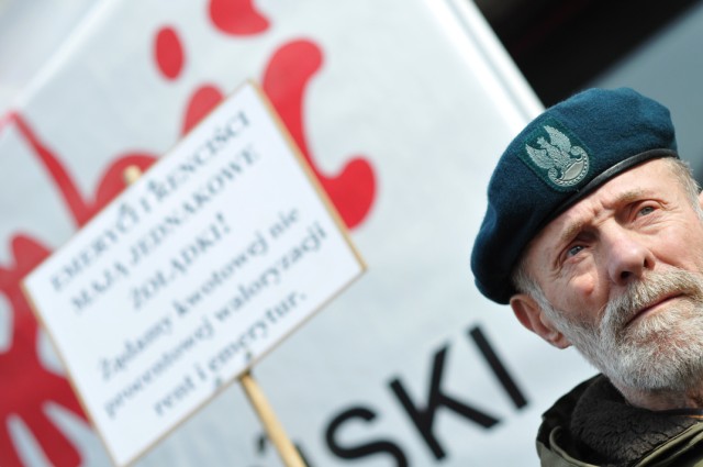 Protest Sekcji Emerytów i Rencistów NSZZ „Solidarność”