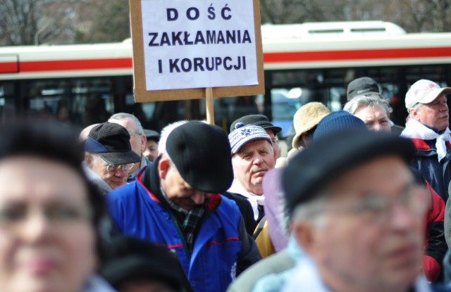 Protest Sekcji Emerytów i Rencistów NSZZ „Solidarność”