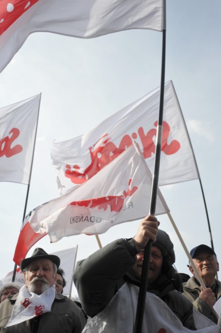 Protest Sekcji Emerytów i Rencistów NSZZ „Solidarność”