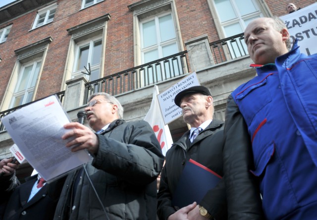 Protest Sekcji Emerytów i Rencistów NSZZ „Solidarność”