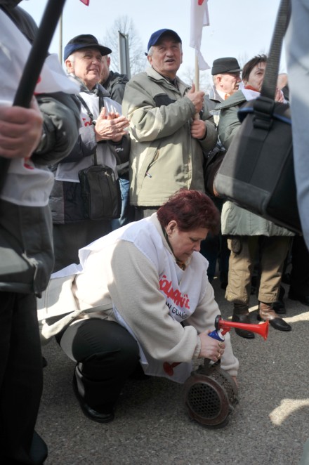 Protest Sekcji Emerytów i Rencistów NSZZ „Solidarność”