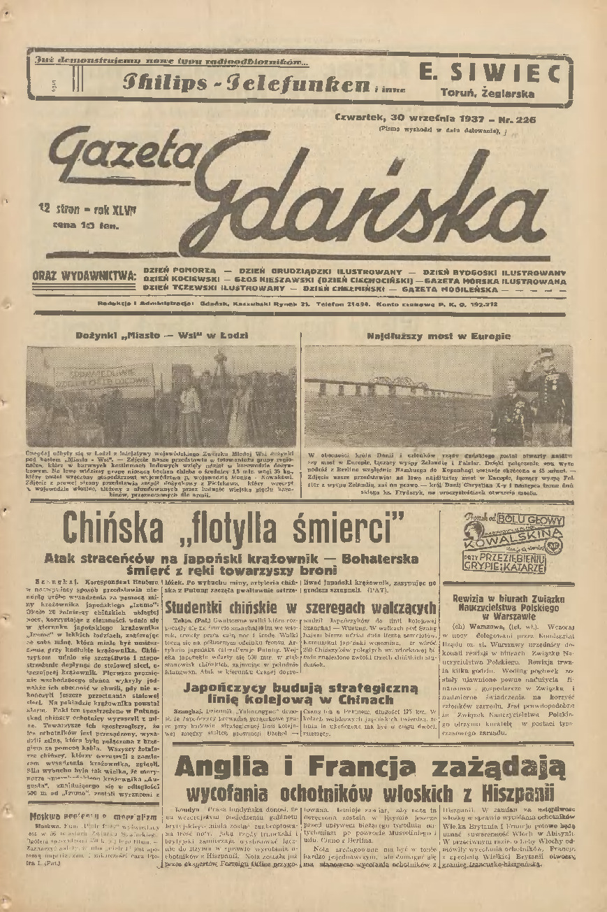 Gazeta Gdańska 1937-226