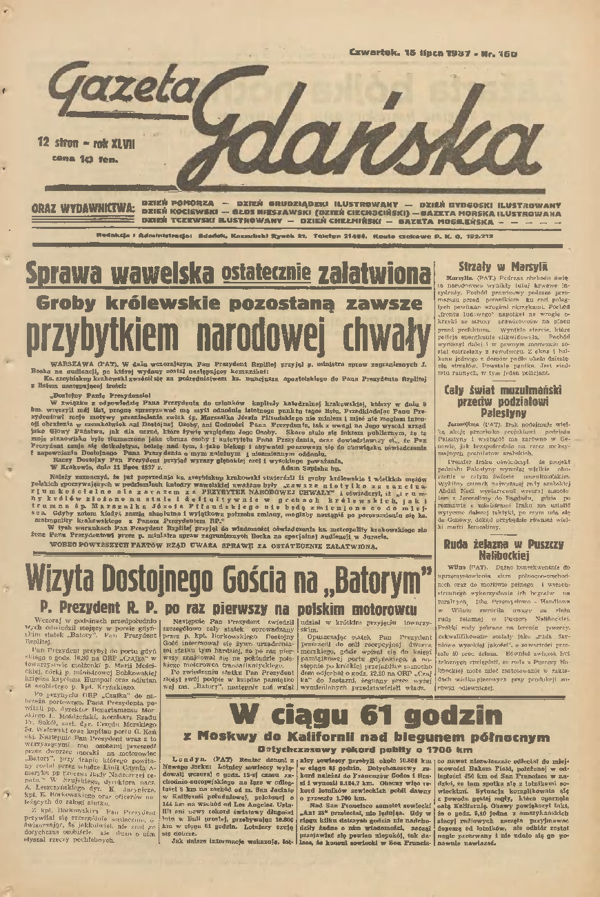 Gazeta Gdańska 1937-160